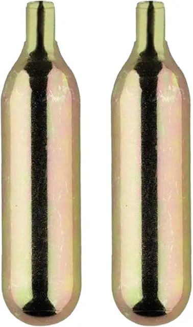 Laxzo 12g CO2 Cartridge - Non-Threaded Gas Canister for Inflators & Airsoft (2pcs)