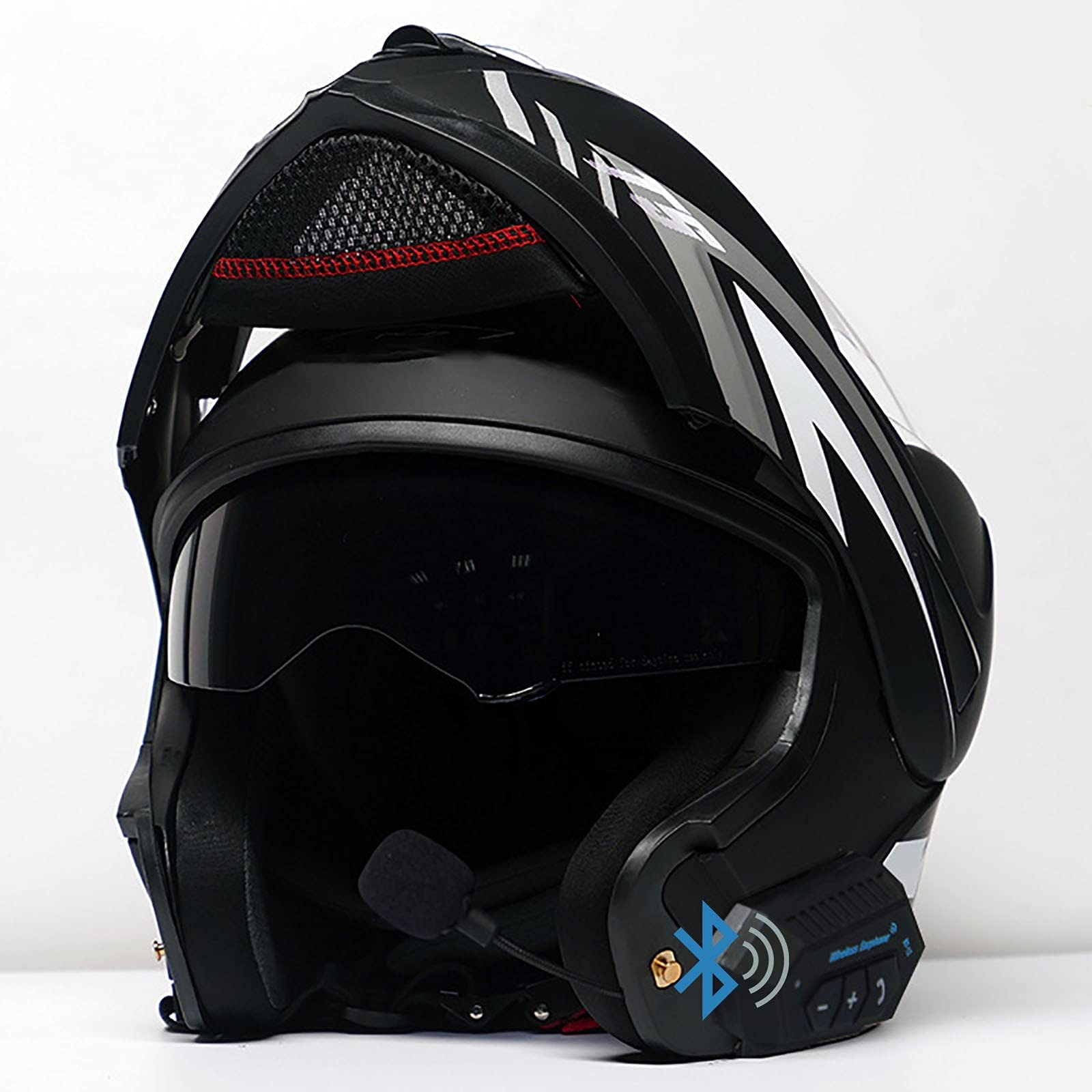 Buy Motorcycle Modular Full Face Integrated Helmet Bluetooth Flip Up