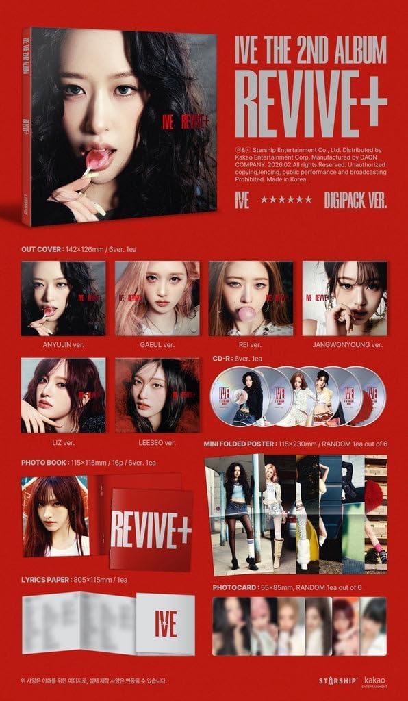 IVE REVIVE+ [Digipack IVE Ver.] 2º álbum (JANG WONYOUNG Ver.) +