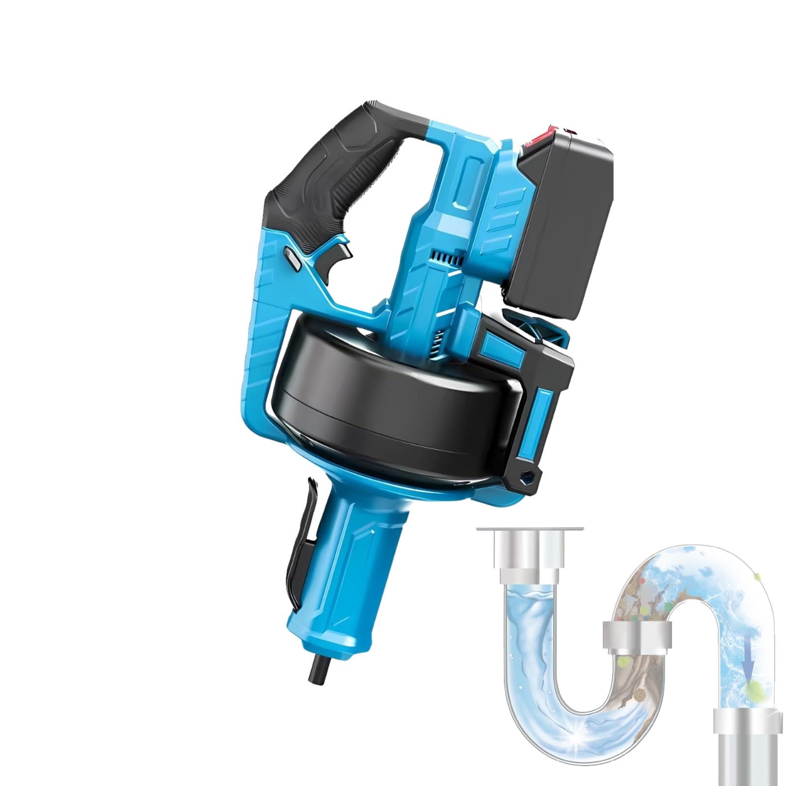 Desatascador De Cocina Desatascador De Ducha, Desatascador Eléctrico Sin Cable, Serpiente Flexible 7m, Herramienta De Fontanería Para Baño Y Bañera