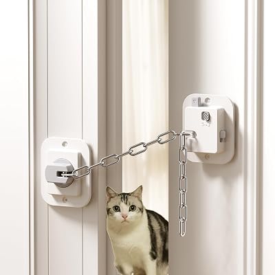 YEYA Cat Door Latch & Stopper with Adjustable, No Drill, 1-Pack | Strap 1.5" to 10", Door Holder & Prop, Keep Door Open for Cats & Toddler, No Tools Required