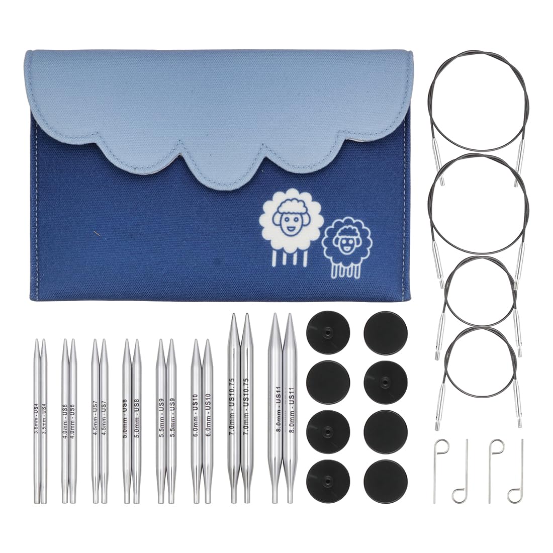 KnitPro Nova Metal Verwisselbare Rondbreinaalden Set Messing 60-80-100