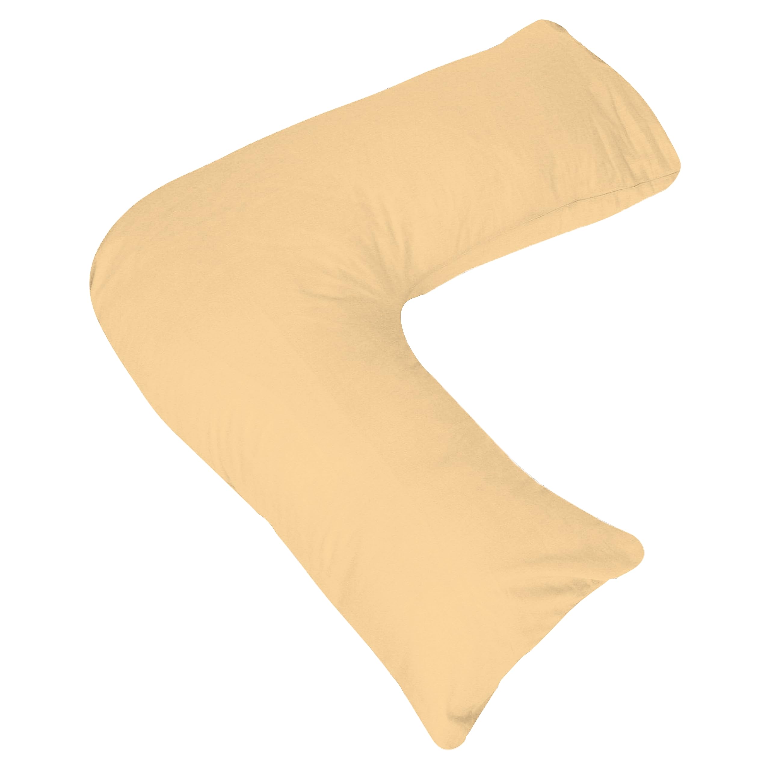 Amigozone Latte/Beige Orthopaedic-Luxury V Shaped Pillow Nursing, Pregnency, Back Support With Free Pillow Case ()