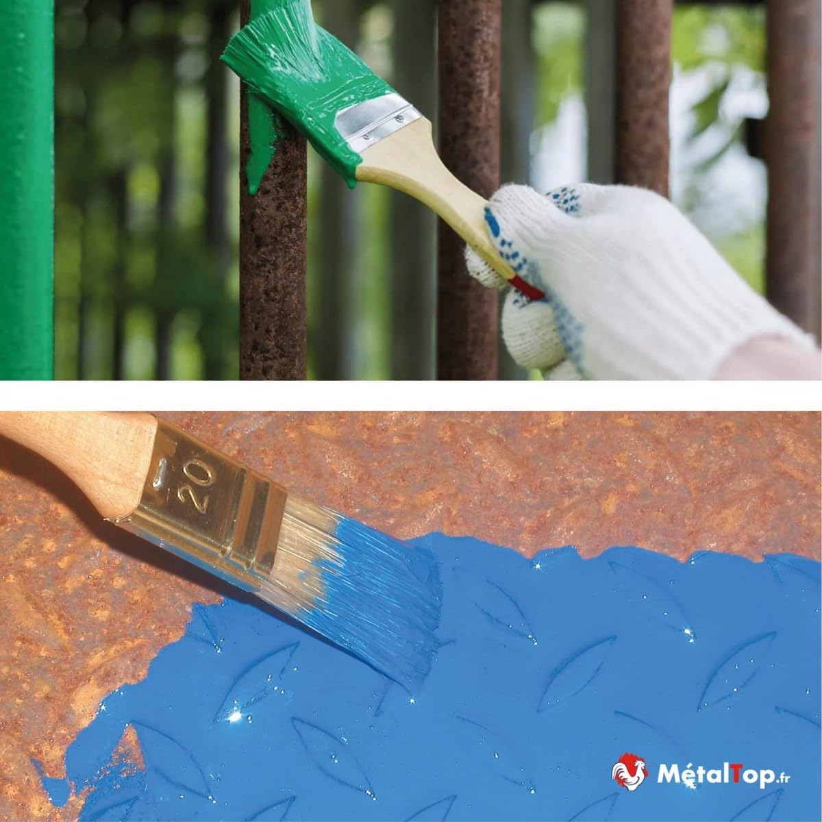 Peinture Industrielle Blanc pur RAL 9010 Bombe 400 ml Metaltop