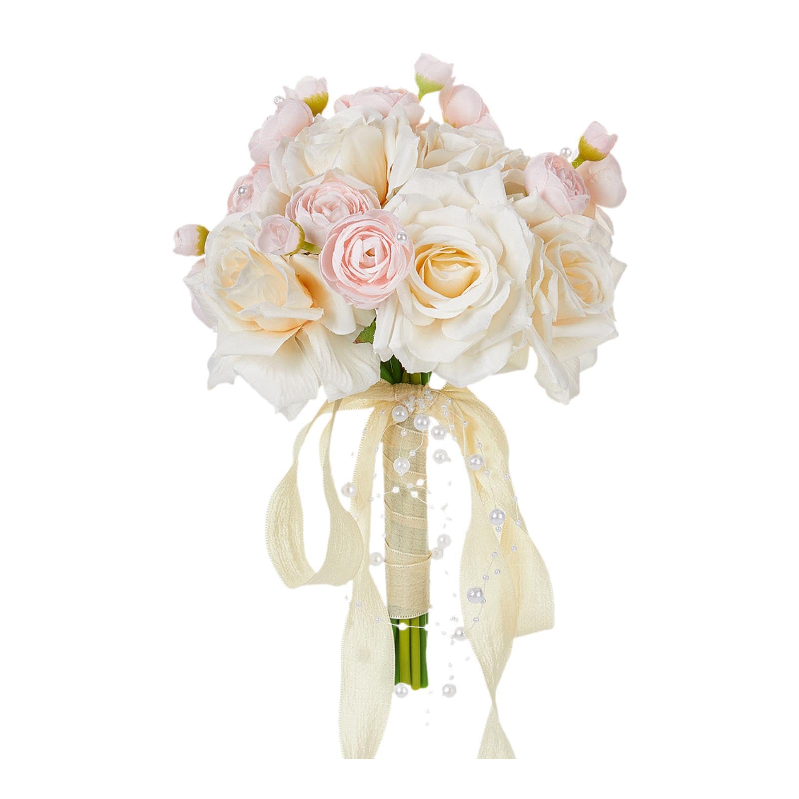 Bridal Bouquet Elegant Tossing Bouquet for Anniversary Bridal Shower Wedding Light PinkHome & Garden|Wedding Supplies|Flowers, Petals & Garlands-image-9