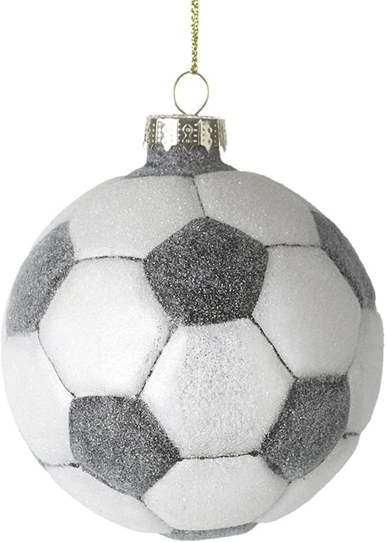 Glitter Football Inspired Christmas Tree Decoration