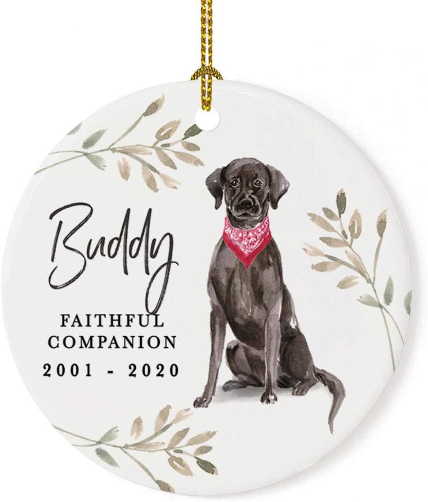 Andaz Press Personalized Round Porcelain Ceramic Christmas