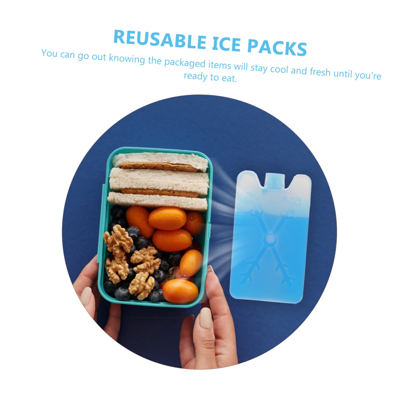 VALICLUD 4 Piezas Contenedor de Almacenamiento de Alimentos Reutilizable Caja de Práctica para Mantener Frescos Comidas y Almuerzos Sin Necesidad de Agua para Transporte de