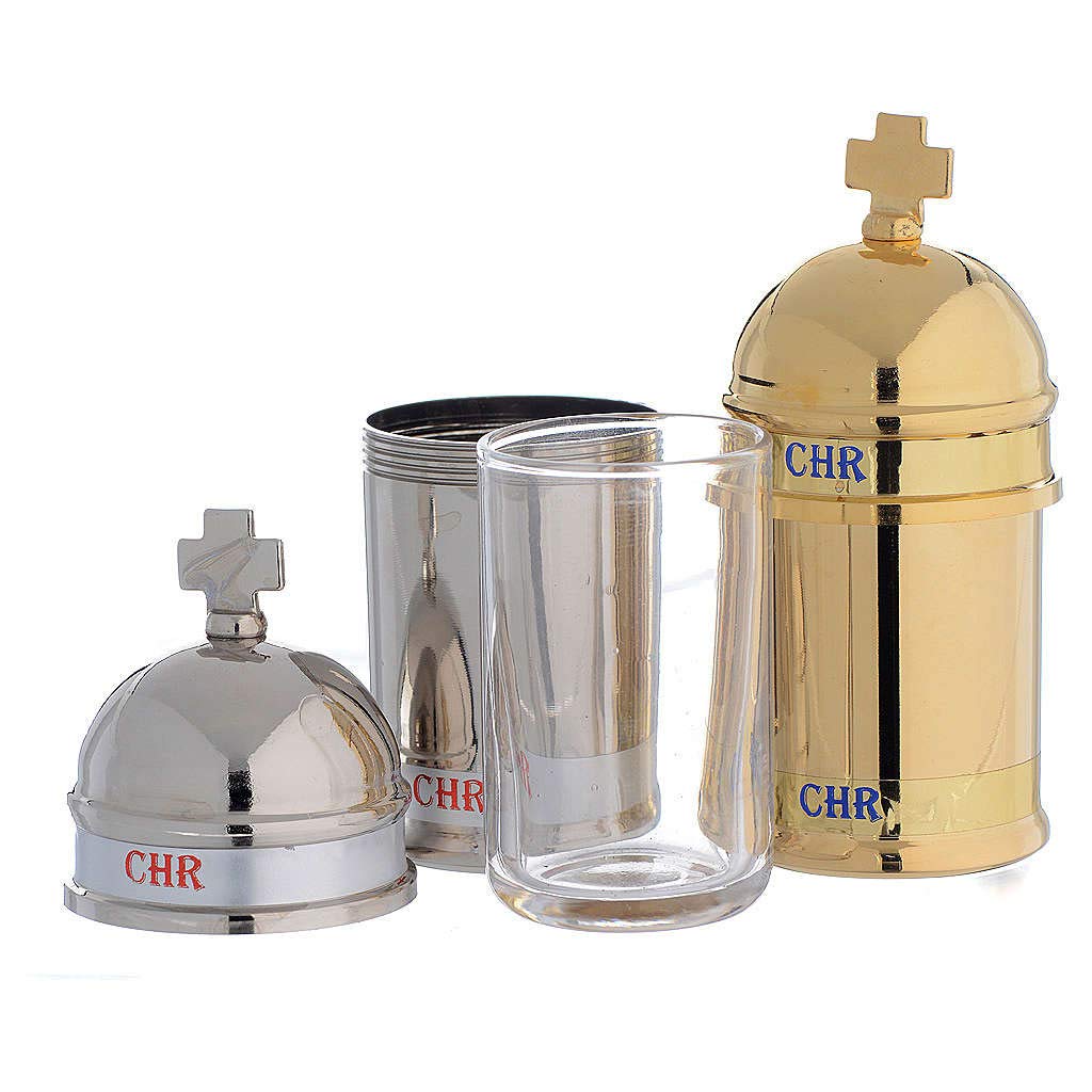 Holyart Huiles saintes et sets baptême: Ampoule huile pour Saint Chrême mod. Vintage, Or
