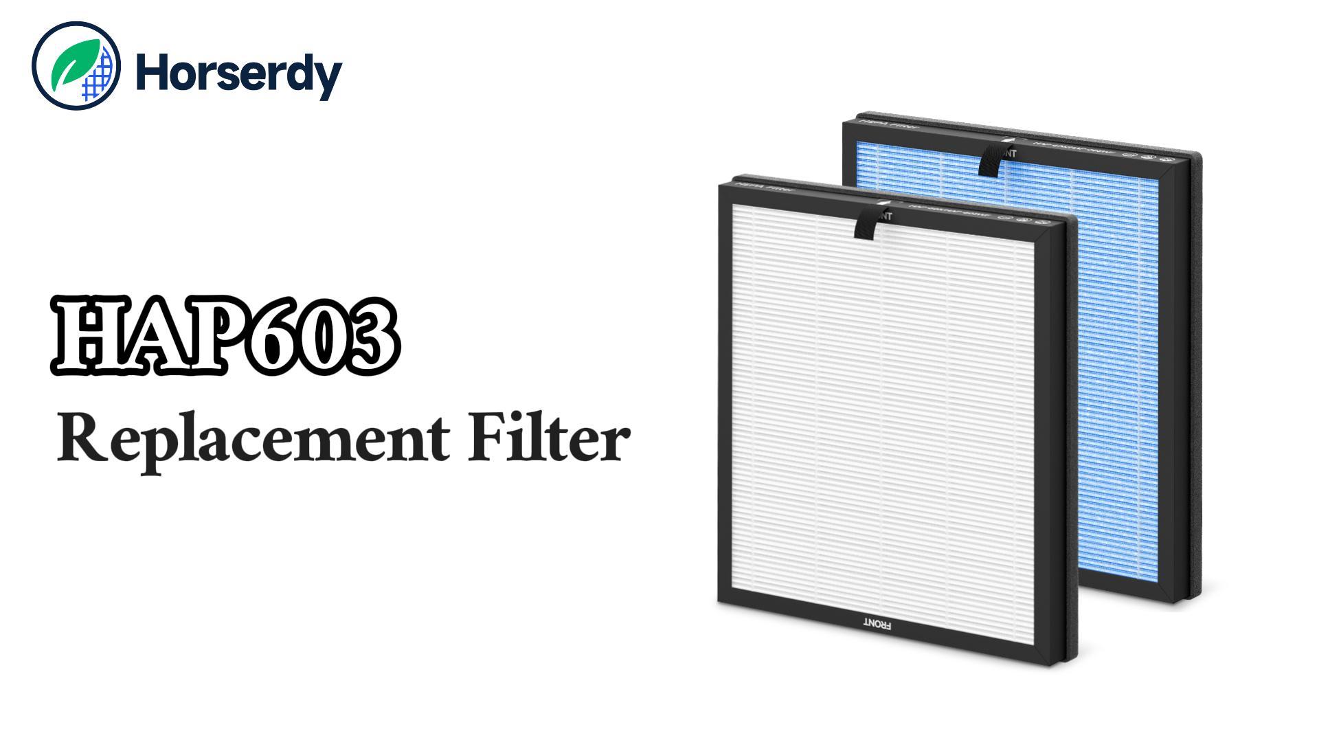 Image of 3 Pack HAP603 Replacement Filter Compatible with ECOSELF HAP603 / HAP603WF Air Purifier, 3-Stage Filtration, H13 True HEPA Filter, # RFHAP603, White