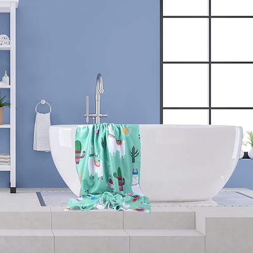 Miniatura 4 de LIVILAN Toalla de playa de microfibra Llama de alpaca fina ligera absorbente de secado rápido sin arena para mujeres y niñas para baño ducha piscina