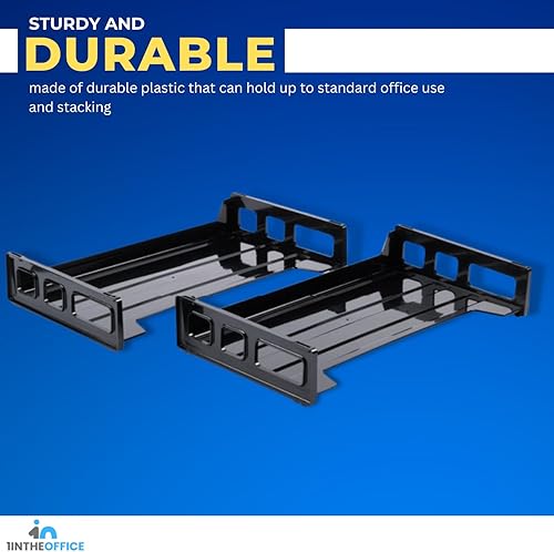 Miniatura 4 de 1InTheOffice Bandeja organizadora de escritorio, bandeja de papel apilable, bandeja organizadora de escritorio, bandeja de papel de escritorio, 2