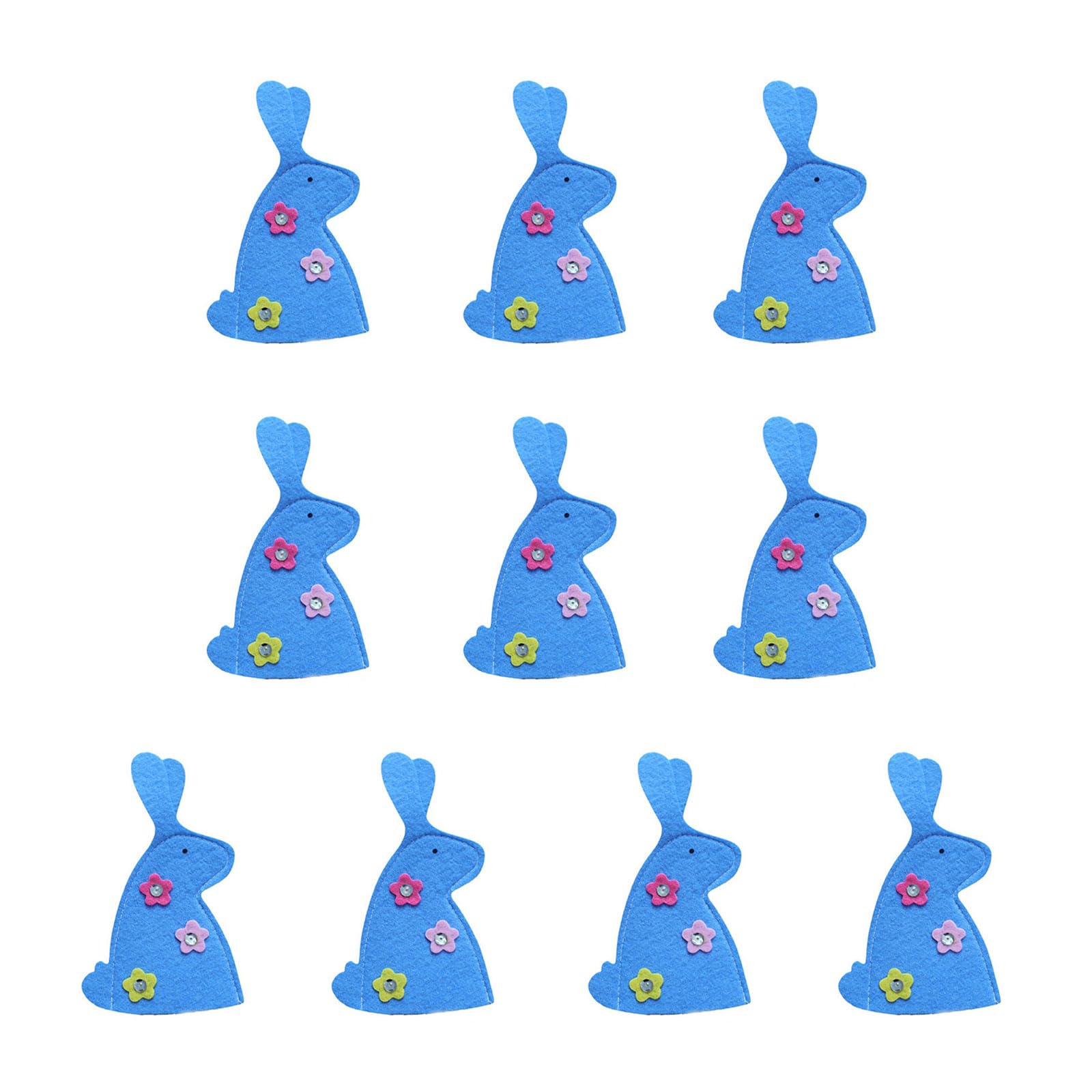 Elnwnnkc Of 10 Easter Bunnies Eggs Covers Fabric Eggs Sleeves Holder Storage Bag for Spring Festival Celebration Party Supplies