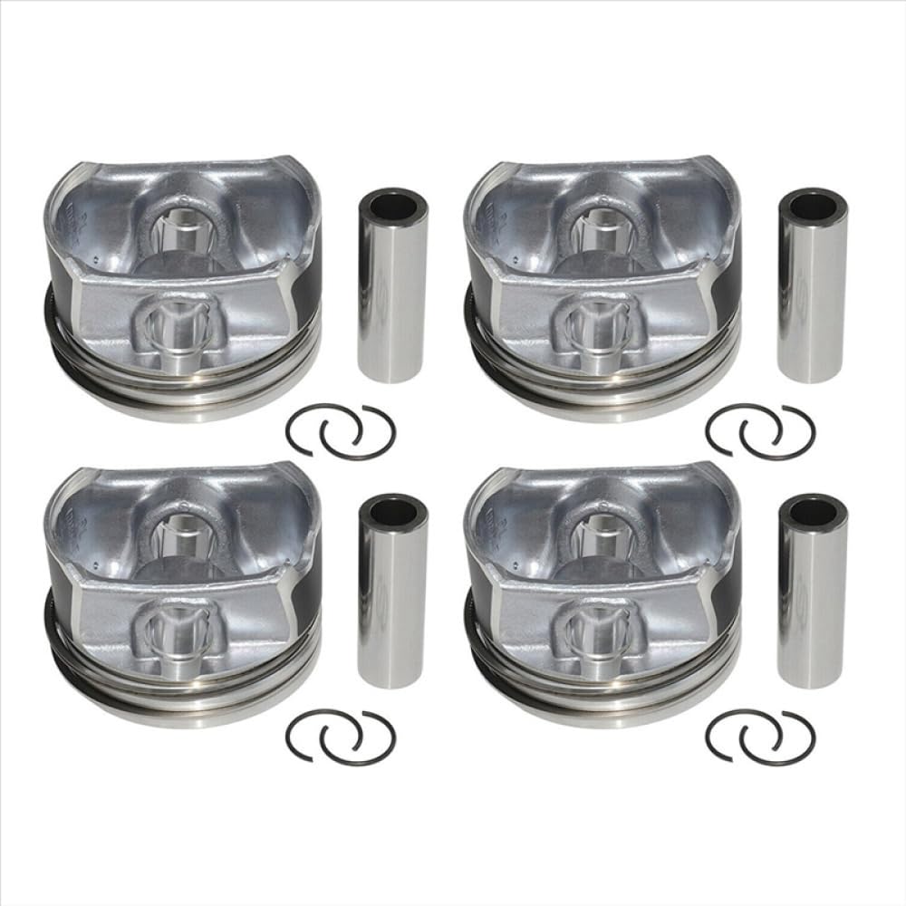 Set pistone e Fasce Elastiche Motore da 20 mm con Perno in Metallo Compatibile con Parti automobilistiche del Motociclo A3 A4 A6 C6 2.0 Gli 8K1927225B