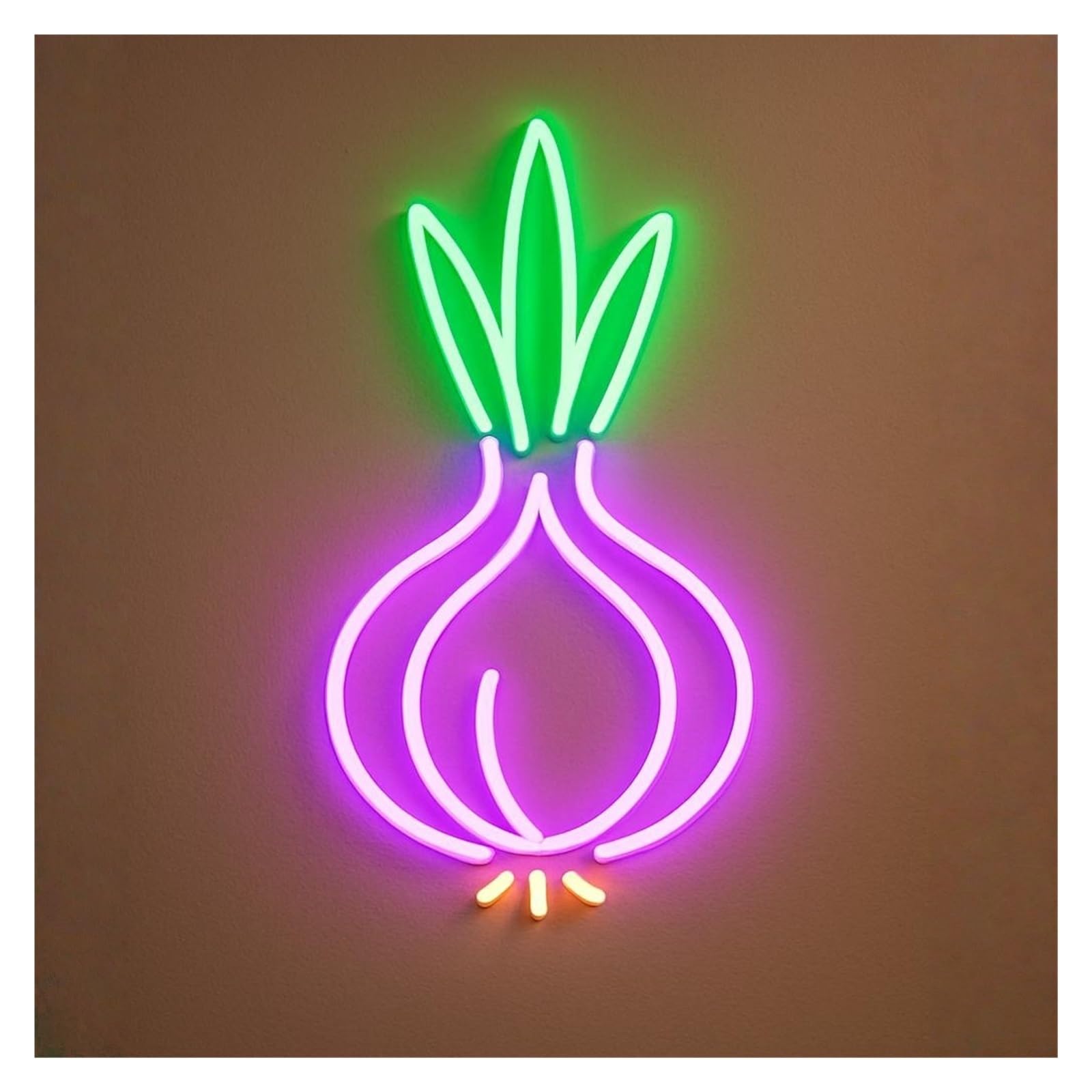 Hanging Art Neon Signs Onion Neon Sign LED Light Dimmable USB Powered For Farm Food Restaurant Vegetable Stores Kitchen Decor 38cm