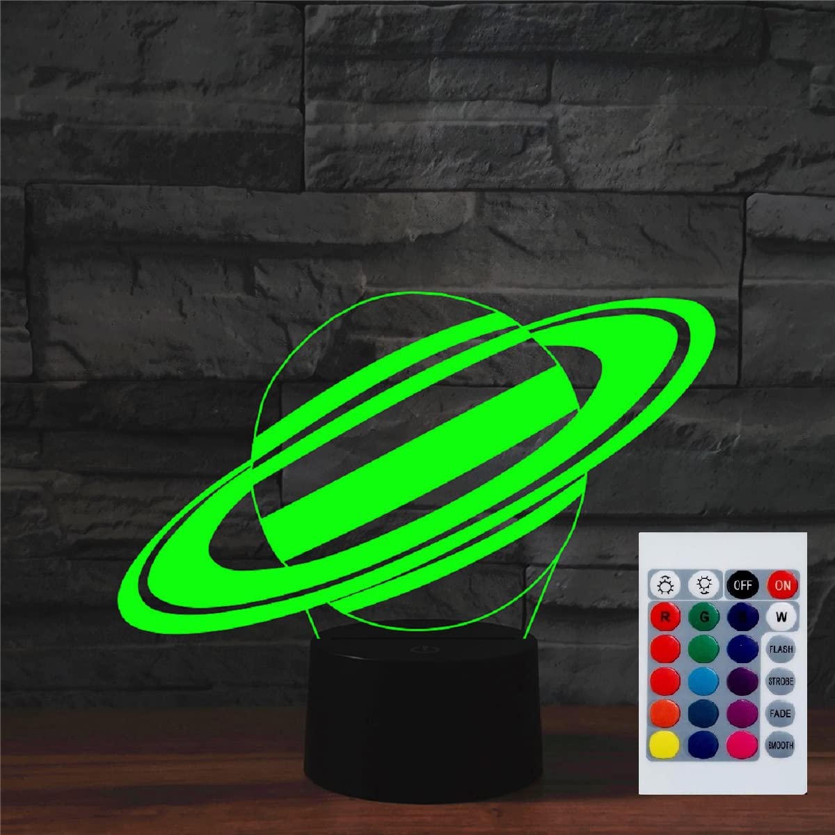 SUPERHONGJIHAO Night Light for Kids 3D Saturn Led Lamp with Remote Control 16 Color Changing Xmas Birthday Gift for Child