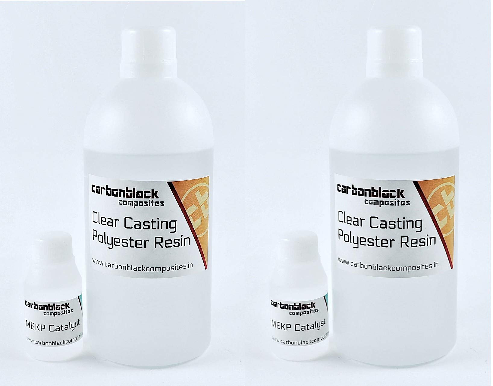 carbonblack composites Water Clear Casting Polyester Resin 500g kit (Pack of 2)