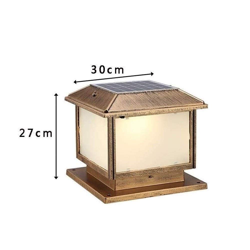 Lampy Solarne Na Słupki Ogrodowe, Kwadratowe Lampy Solarne W Stylu Retro, Lampa Uliczna Na Podwórko, Taras, Brama, Ganek, Latarnia Led, Słupek Oświetleniowy, Panele
