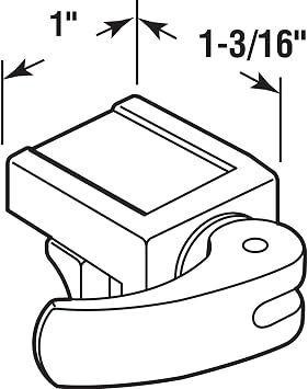 Prime-Line U 9809 Sliding Window Lock for Vinyl Windows, White, 2 Pack | Easy Installation, Keeps Windows Securely Closed, Diecast Construction