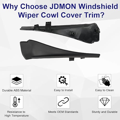 Miniatura 7 de JDMON Cubierta de limpiaparabrisas delantero de repuesto para Nissan Rogue 2014 2015 2016 2017 2018 2019 2020 repuesto para 66895-4CL0A 66895-4BA1A