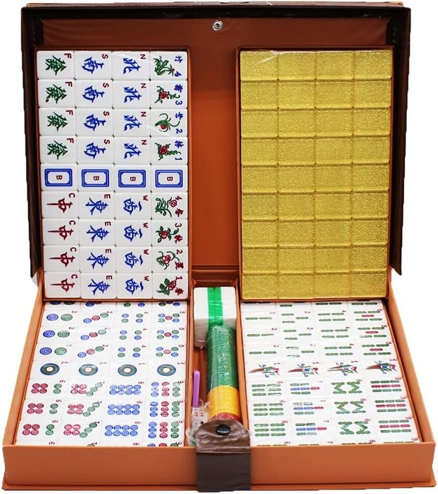 Jeu de Mahjong Chinois complet 144 tuiles, l'idée cadeau idéale avec sa mallette