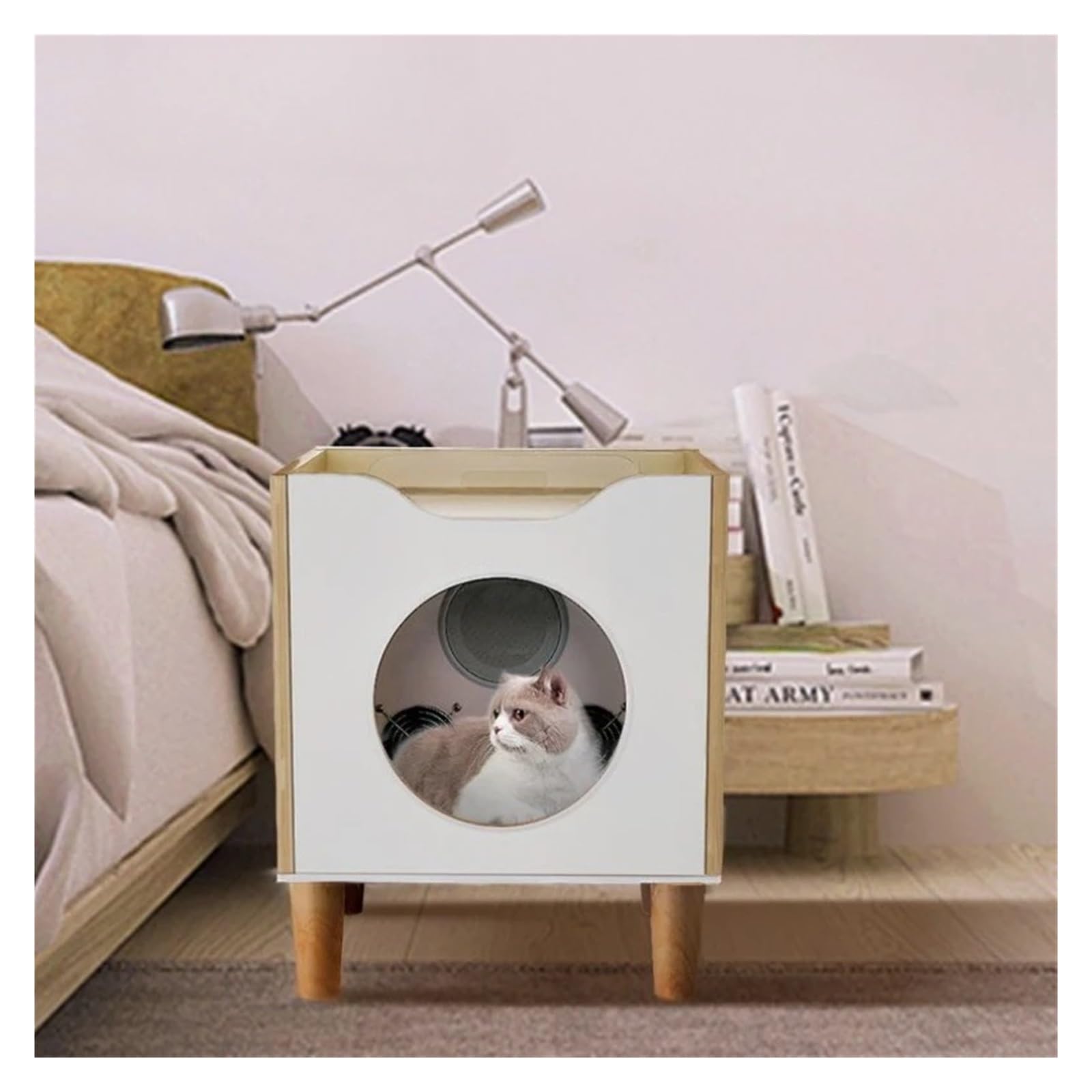 Asciugacapelli Professionale in Legno for La Toelettatura degli Animali Domestici, Completamente Automatico, Intelligente for Casa, Asciugatura Turbo, Forniture for Gatti Asciugatura Rapida