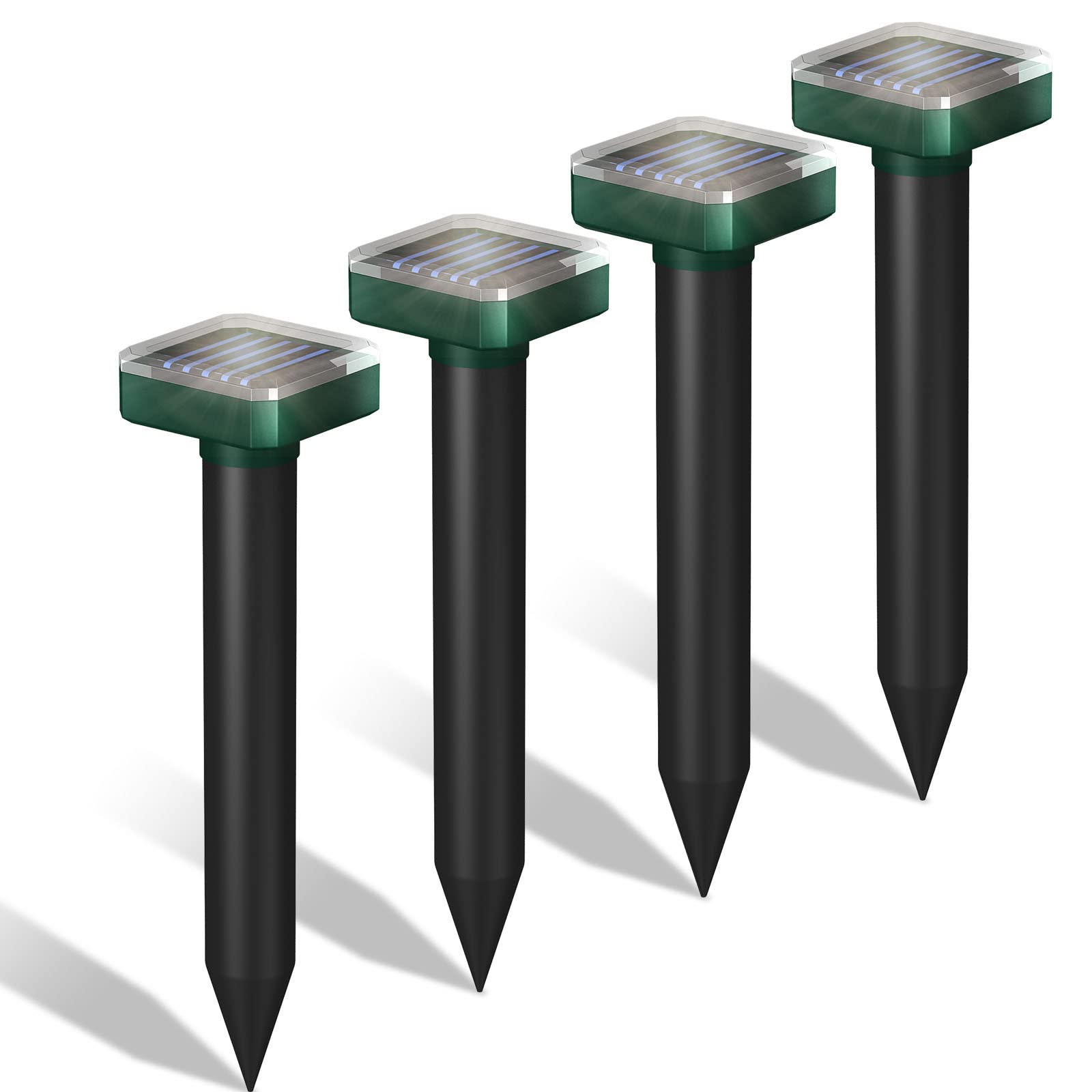 Snake Repellent for Yard Powerful,4 Pcs Snake Repellent,Ultrasonic Snake Repeller Outdoor,Snake Away Repellent for Outdoors,Snake Repellent for Outdoors Pet Safe