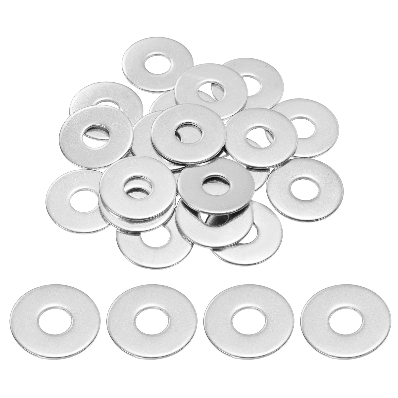 PATIKIL M10 304 Stainless Steel Flat Washer, 20 Pcs 10mm ID 30mm OD 1.5mm Thick Metric Washers Metal Sealing Gasket Ring for Screws Bolts Factories Home Outdoor Projects — image 1
