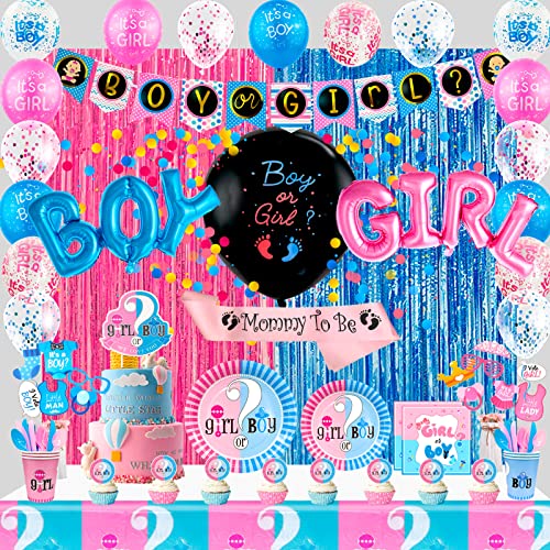 Gender Reveal Party Set,158pcs Gender Reveal Party...