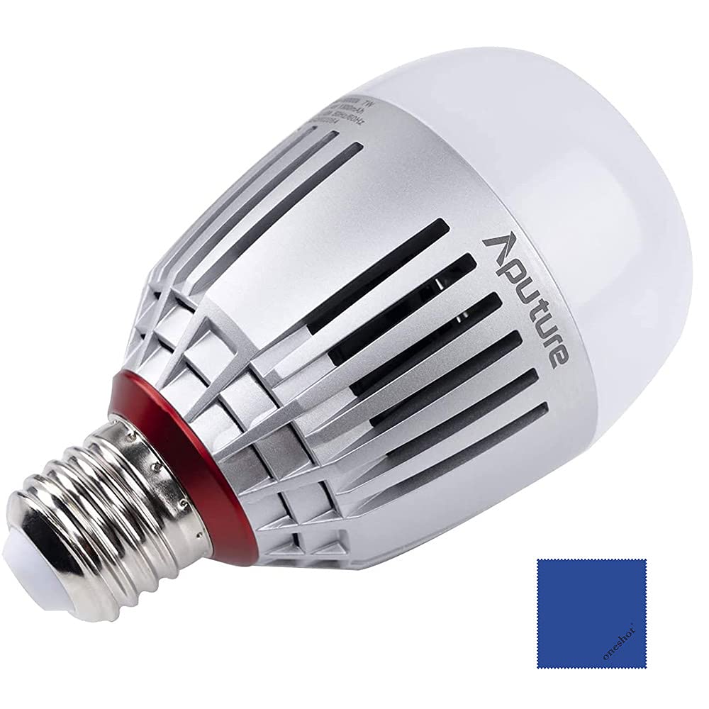Aputure Accent B7C 7W RGBWW Smart Bulb CCT Range 2.000K-10.000K e Sidus Link App compatibile per Controllo Wireless e Batteria Integrata