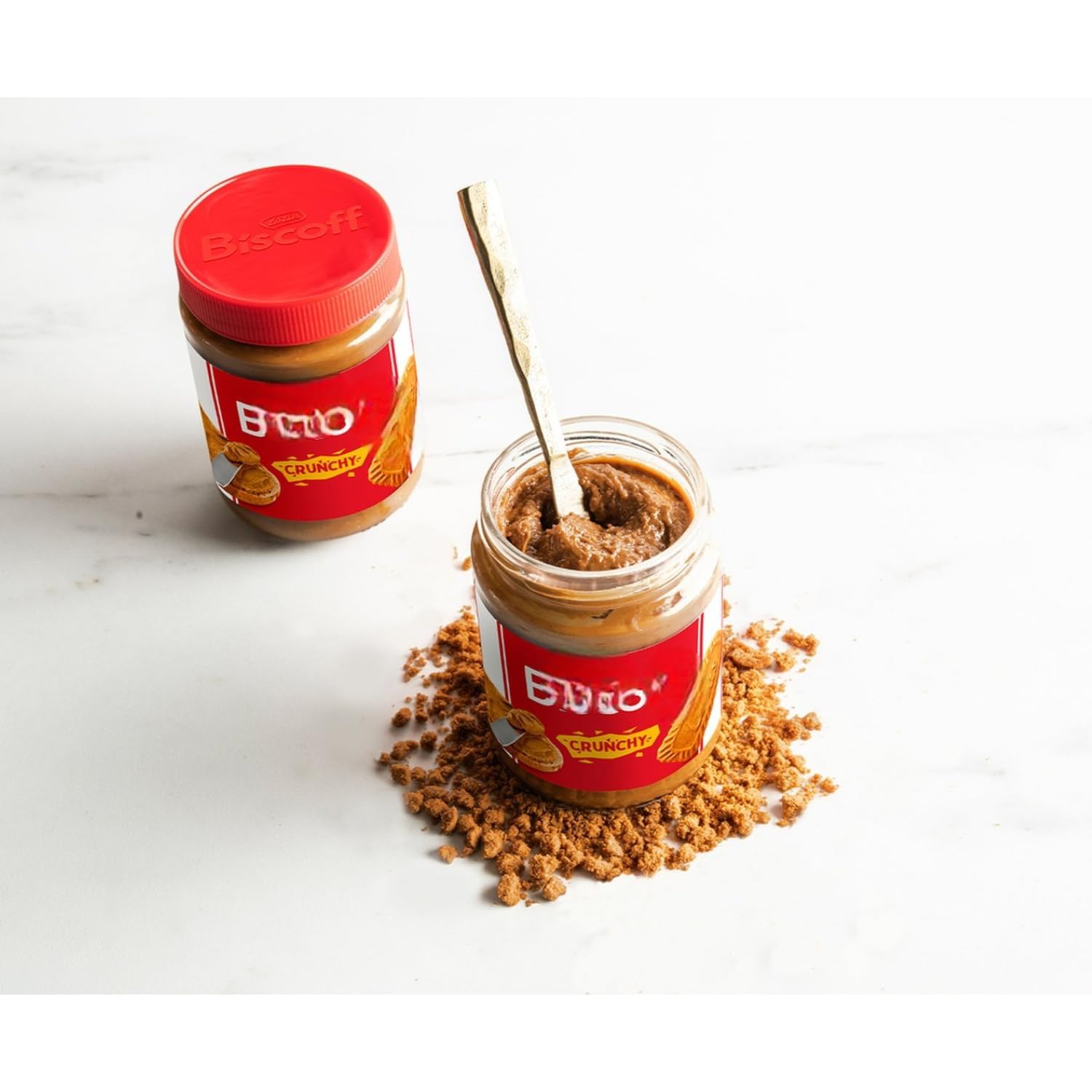 Bis'cof Crunchy Caramelised Biscuit Spread, 380g (Imported UK) - Image 4 thumbnail