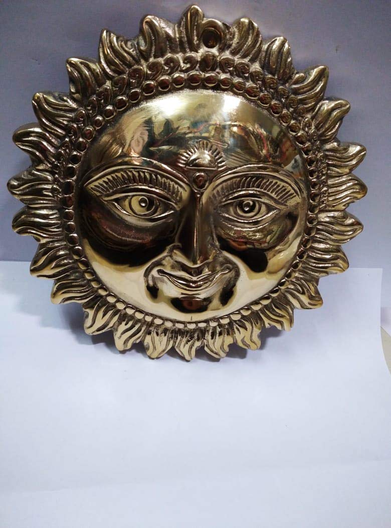 Shubh Sanket Vastu Brass Smiling Sun 8.3 inches