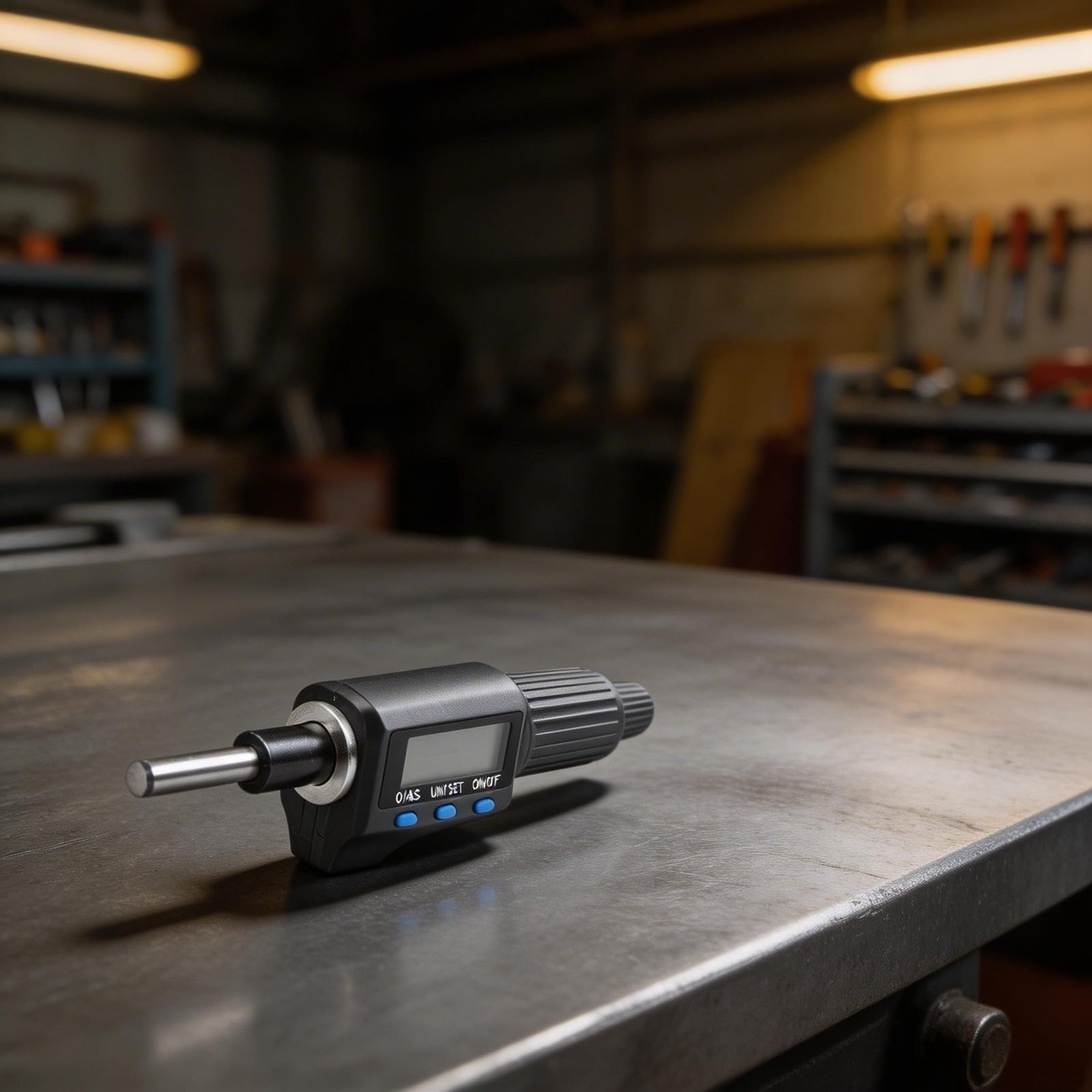 Micrometro digitale con testa 0-25 mm, risoluzione 0,001 mm, micrometro elettronico con cricchetto grande, sonda in lega per lavorazione dei metalli, ispezione e misurazione, nero