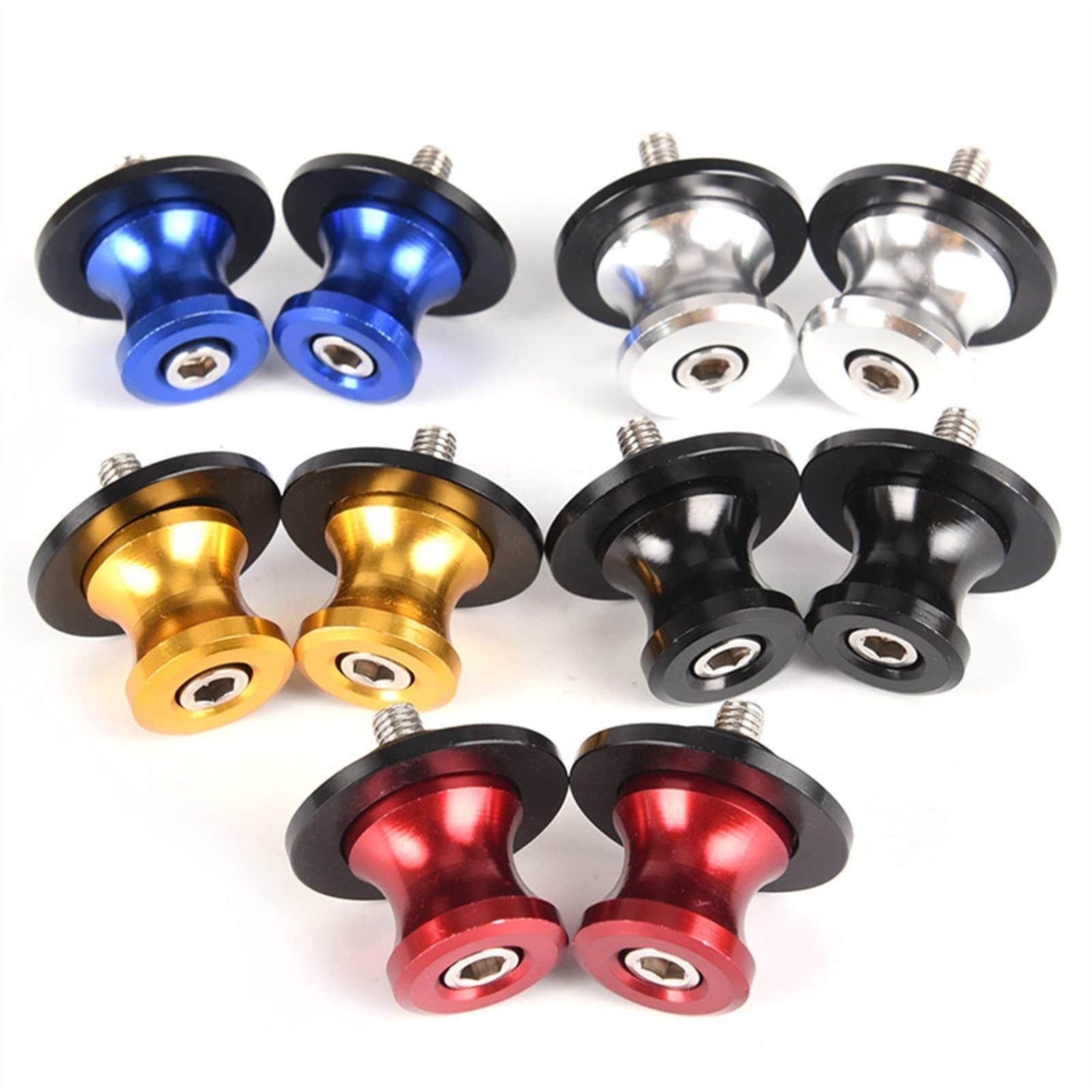 CNC Aluminium Schwingenspulen Für Yamaha YZF R1 1999-2022 - Hinterradständer Schieber M6