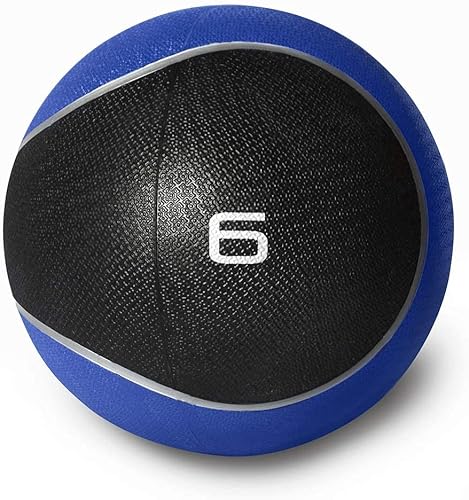 Miniatura 2 de WF Athletic Supply Bola de medicina y ejercicio goma duradera y distribución de peso consistente agarre texturizado cómodo para entrenamiento de