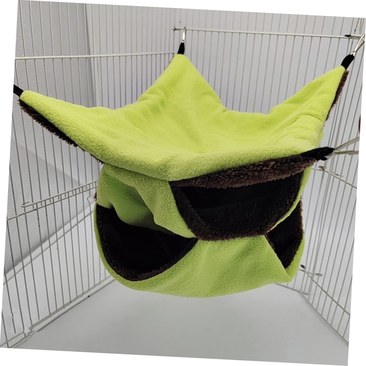 FOMIYES Dreischichtiges Hamsternest Hängematte 3 Stück Plüsch 30x30 cm