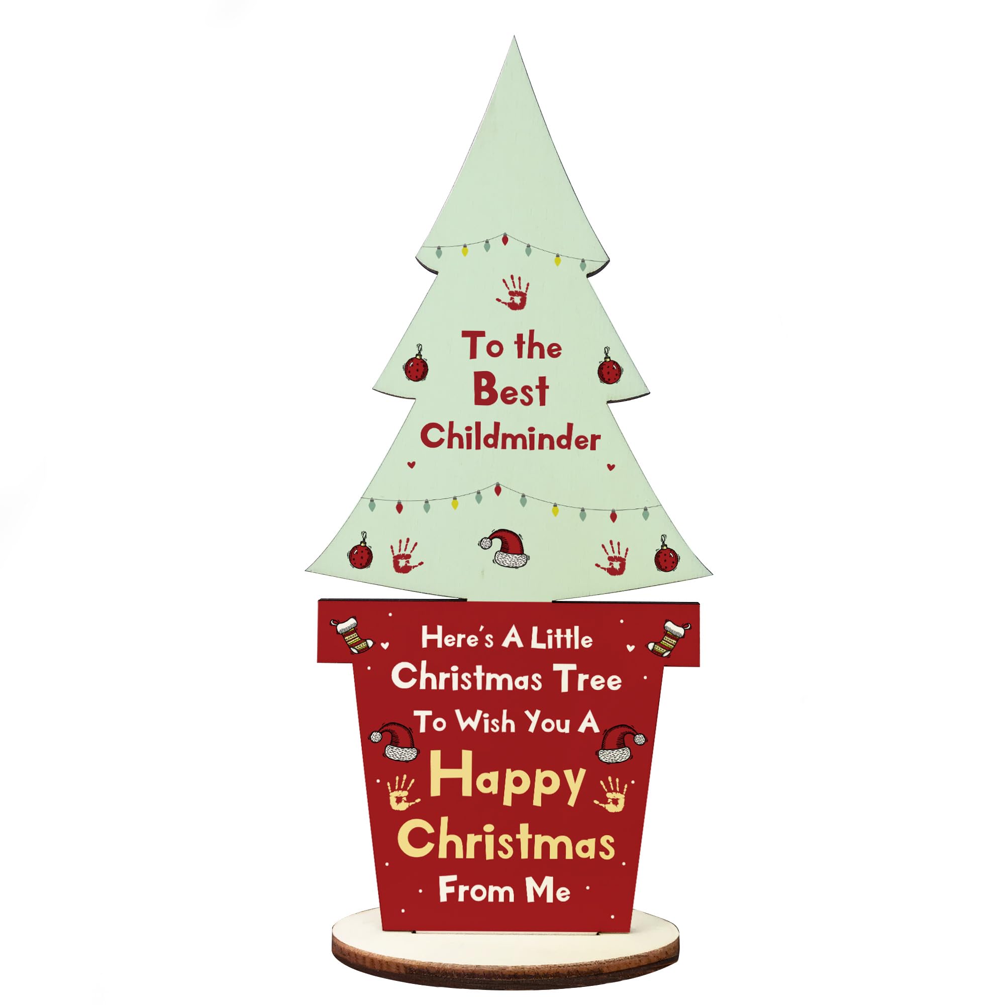 Christmas Best Childminder Gift Wood Christmas Tree Decoration Thank You Gift Keepsake