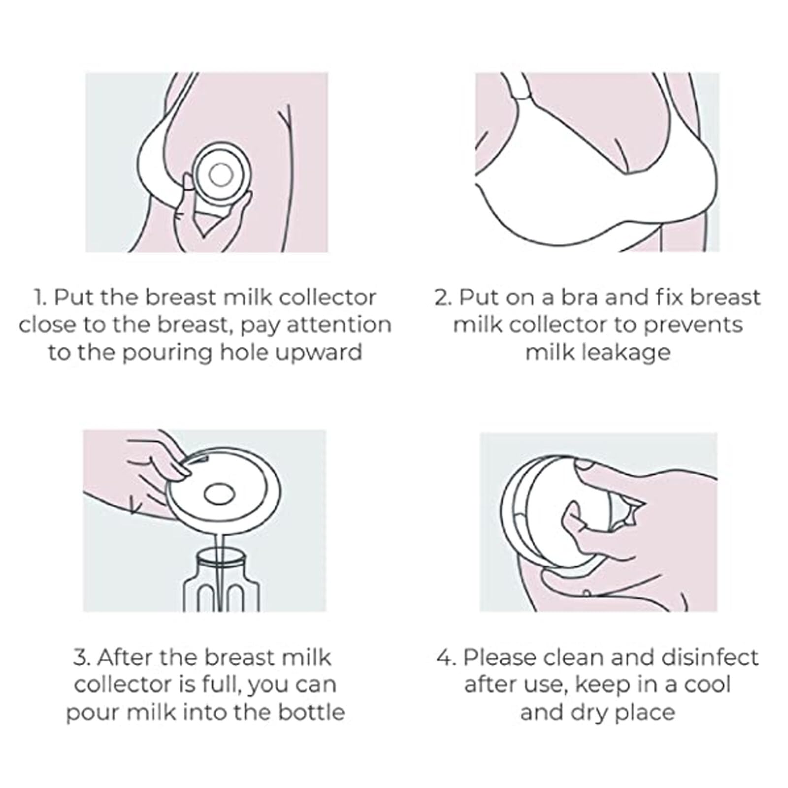 2 conchiglie anti-perdite per il latte materno, in silicone, per conservare il latte materno, con scatola