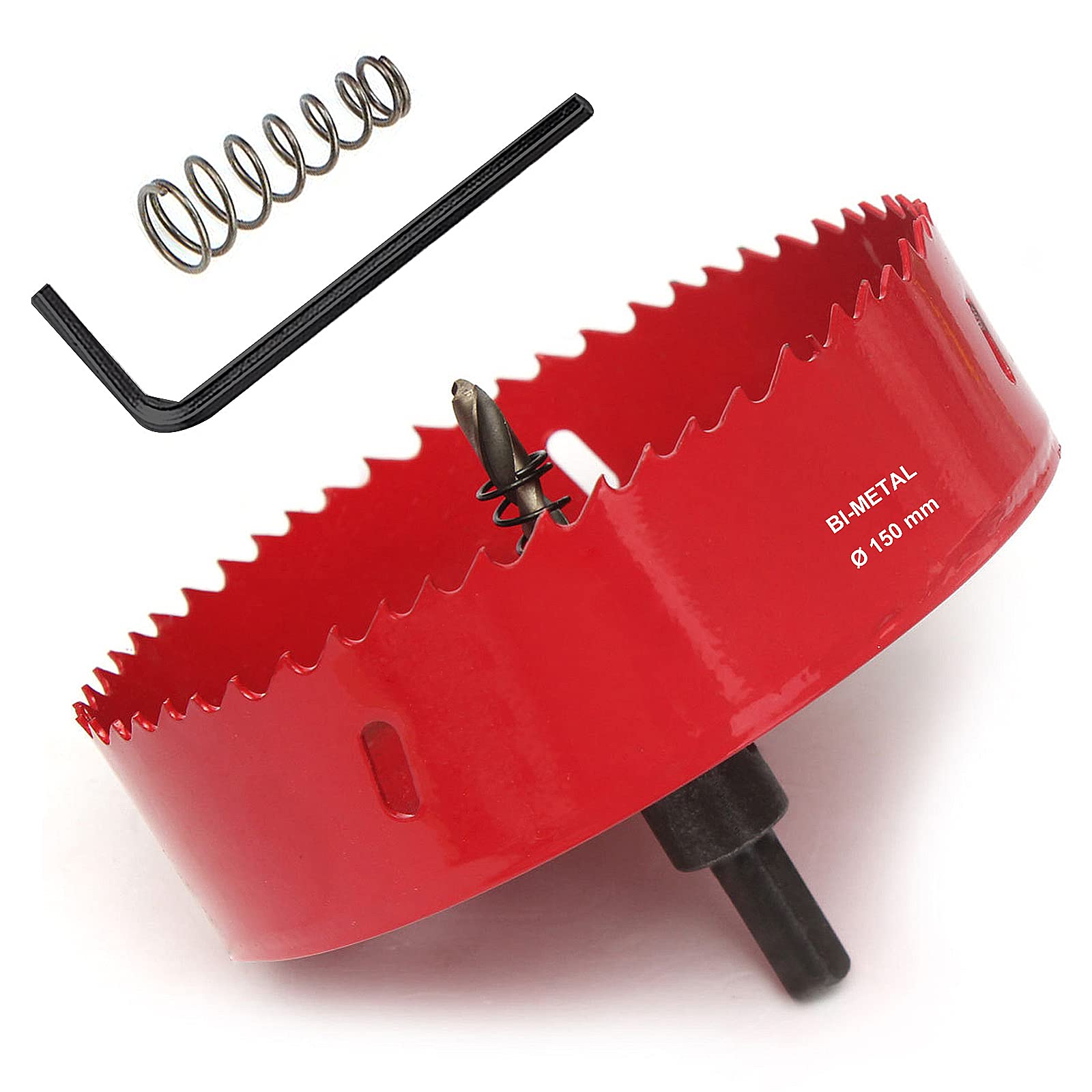 SagaSave 150mm HSS Bi-Metal Hole Saw with Corn Hole Drilling Cutter, Hole Cutter for Stainless Steel,Metal,Wood,Plastic,Drywall,Fiberboard,5.91inch 1PCS — image 1