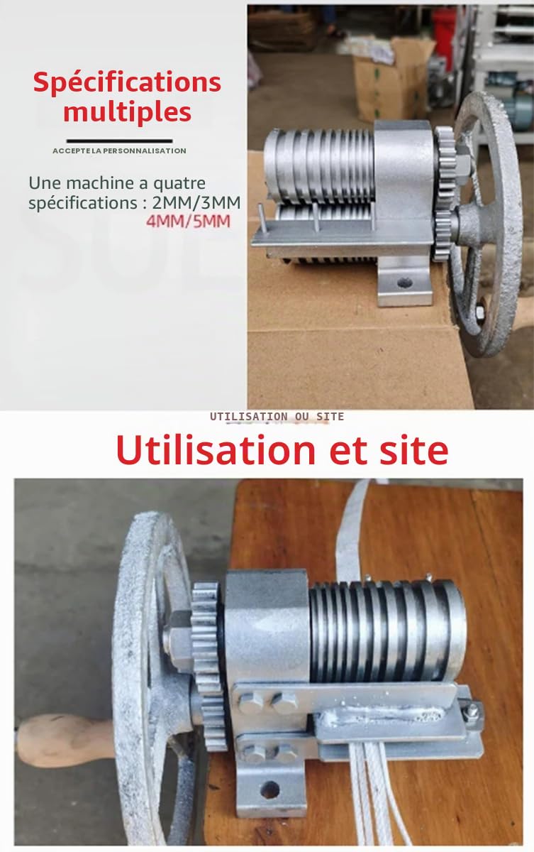 Machine de découpe/pose de bandes de bambou, 2, 3, 4, 5 mm 4 spécifications avec rails de guidage, machine de découpe de bandes de plastique PP, couteau à tréfiler manuel