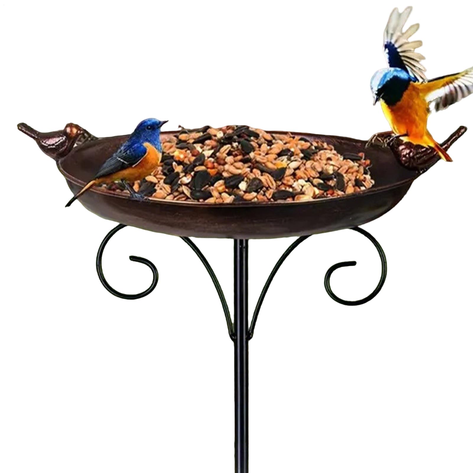 Bol pour oiseaux vintage en fonte étanche pour jardin et terrasse