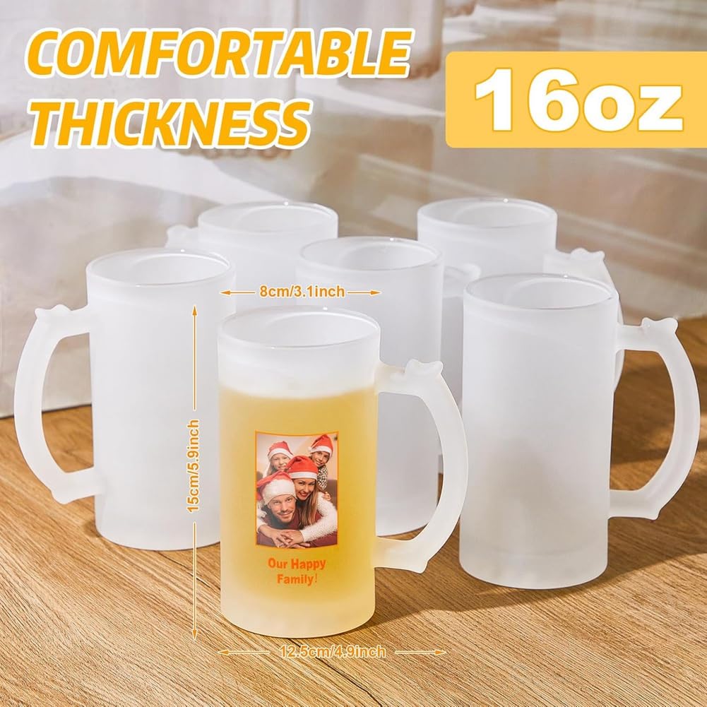 Chope à bière Tazas 2 pièces Sublimation personnalisée pour cadeau para cadeau 40 ml tasses en verre dépoli peuvent ajouter du texte photo