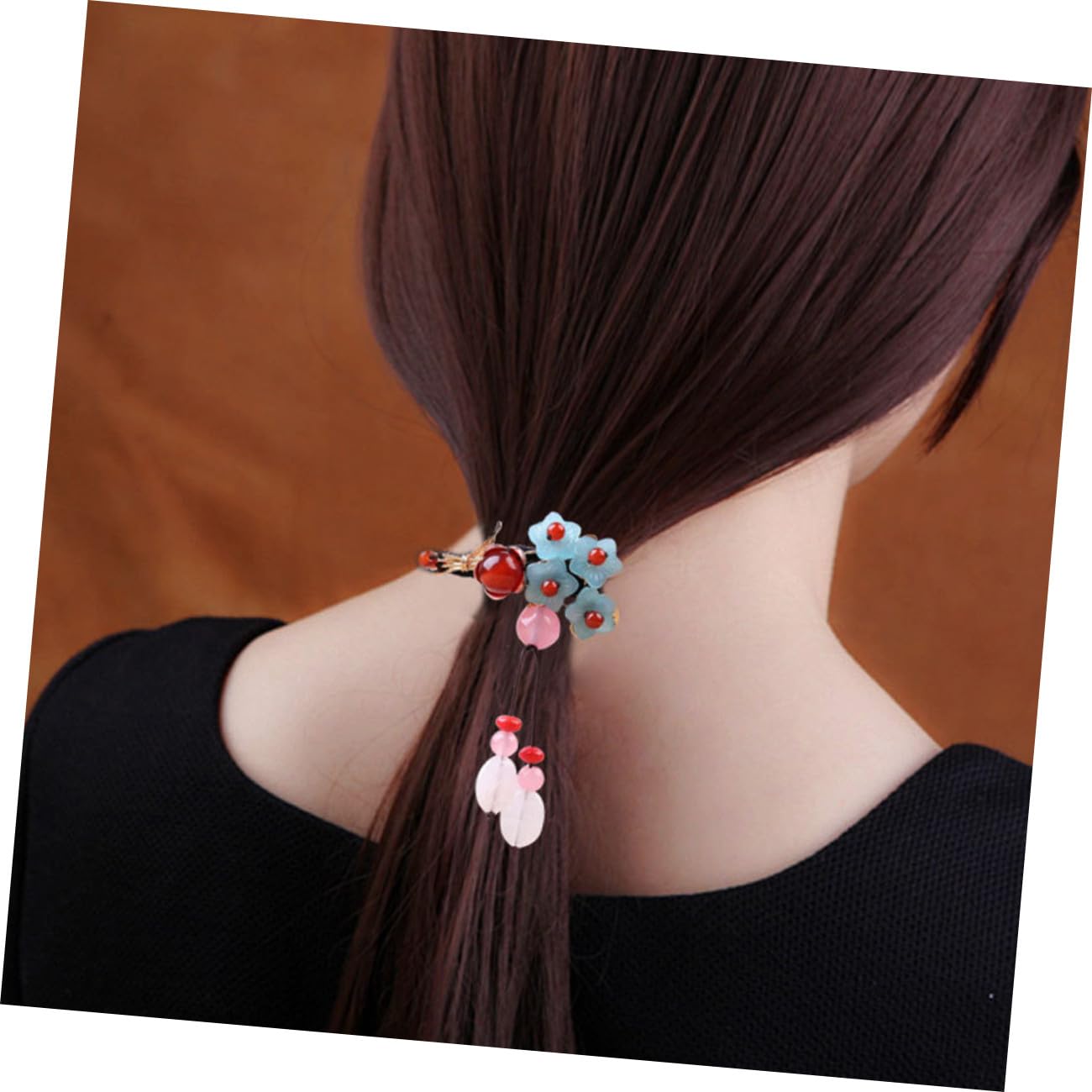 Beavorty 3stücke Vintage Haargummi Mit Agate Jade Design Retro Chinese Haarband Für Ponytail Zopf Stilvolles Haaraccessoire Für Alltag Partys Und Besondere Anlässe
