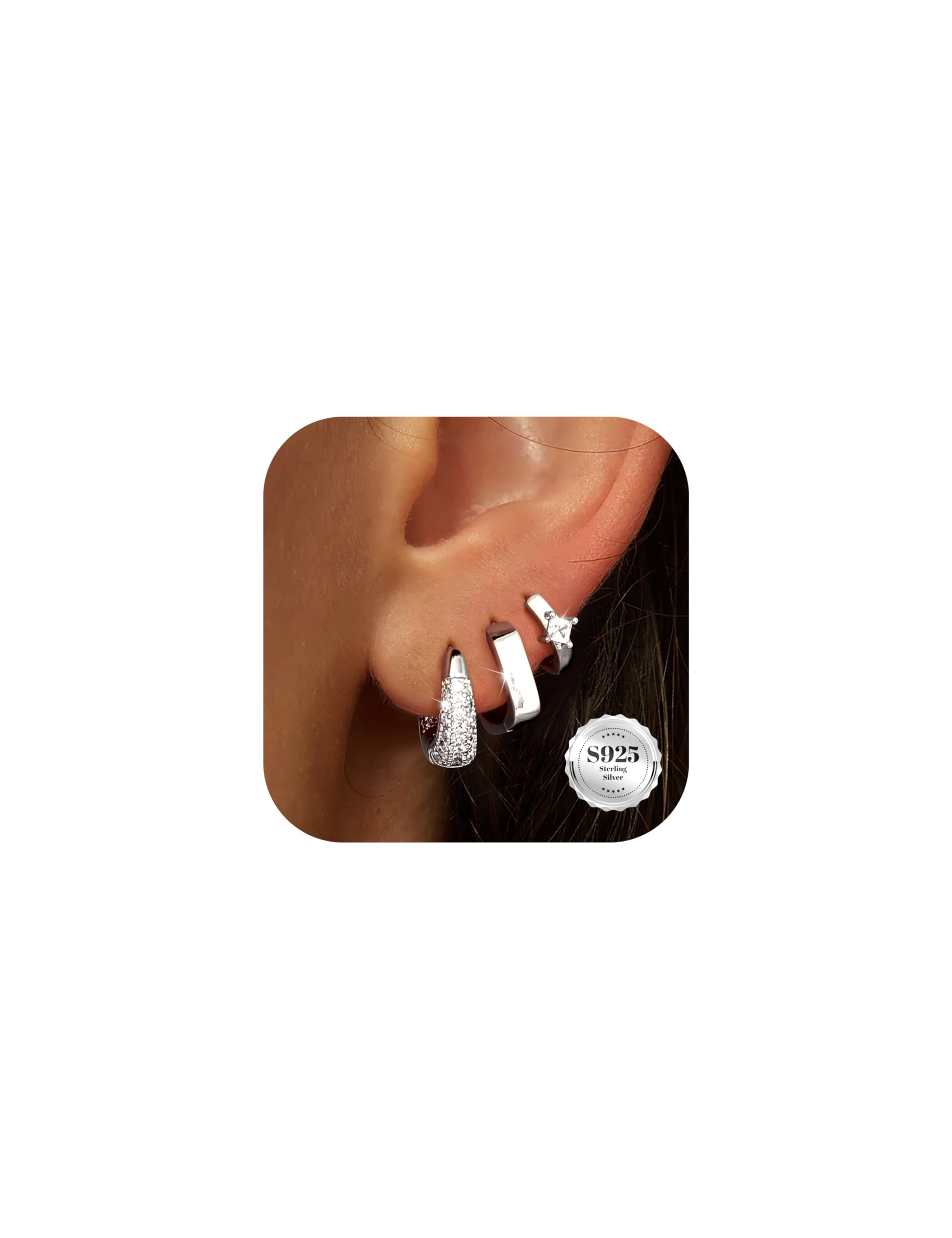 Milacolato Oorbellen Oorstekers Goud Set voor Dames Creolen 14K Verguld Zilver Piercing Knorpel Helix Oor 20G Gouden Roestvrij Staal Klein Hypoallergeen Damesoorbellen Oorbellen Sieraden Dames, 0,8