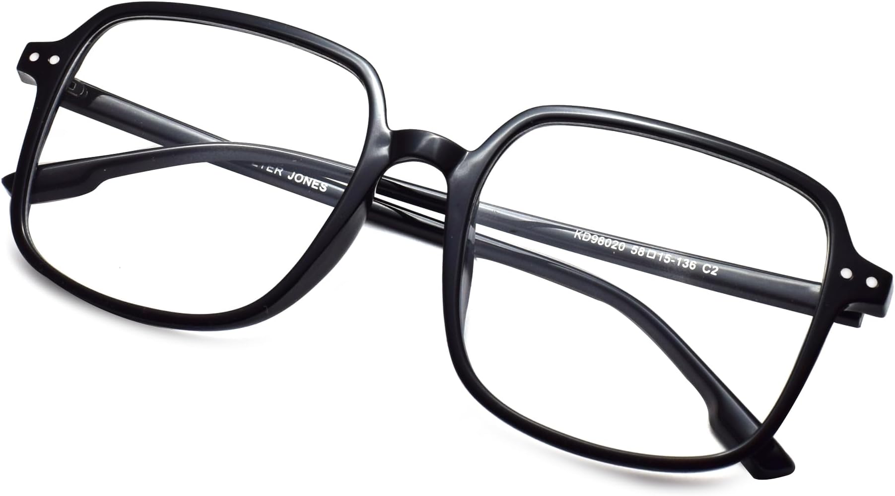 Peter Jones Square Computer Glasses for Women/Girls with Zero Power Blue Light Blocking Glare Lenses (SIZE LARGE/OVERSIZED) AG98020