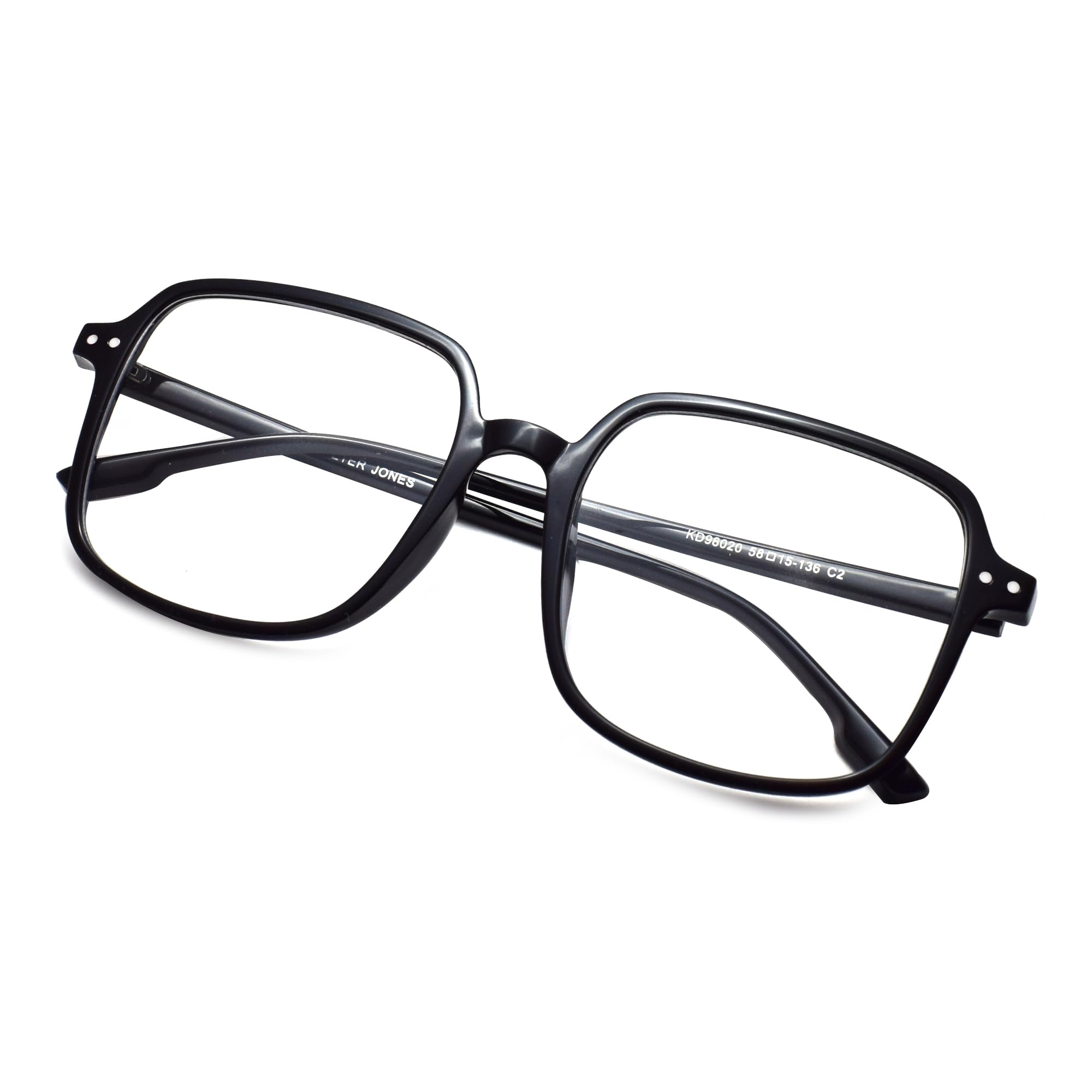 Square Computer Glasses for Women/Girls with Zero Power Blue Light Blocking Glare Lenses (SIZE LARGE/OVERSIZED) AG98020