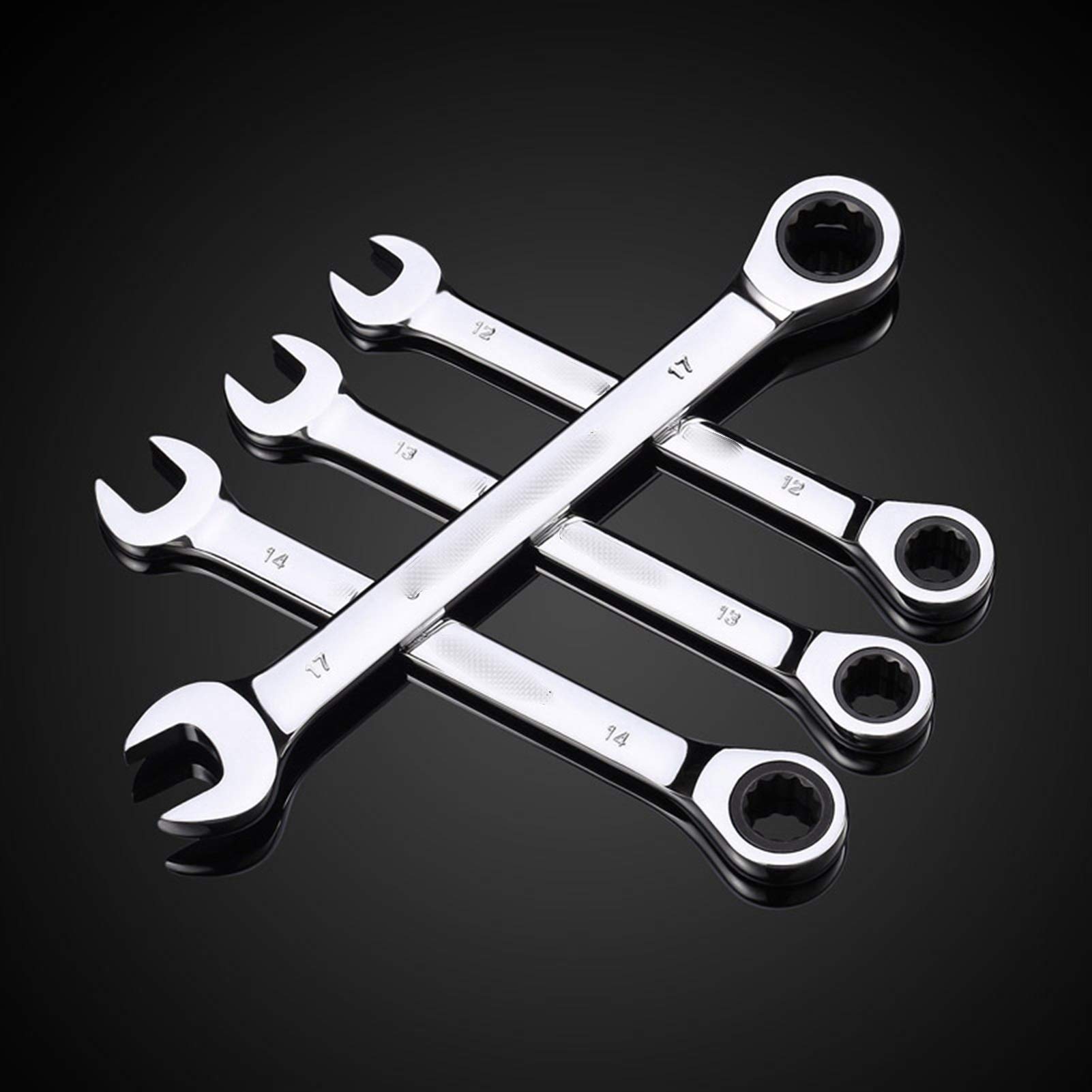 For Home and Car Repair Key Ratchet Wrench Set 72 Tooth Sprocket