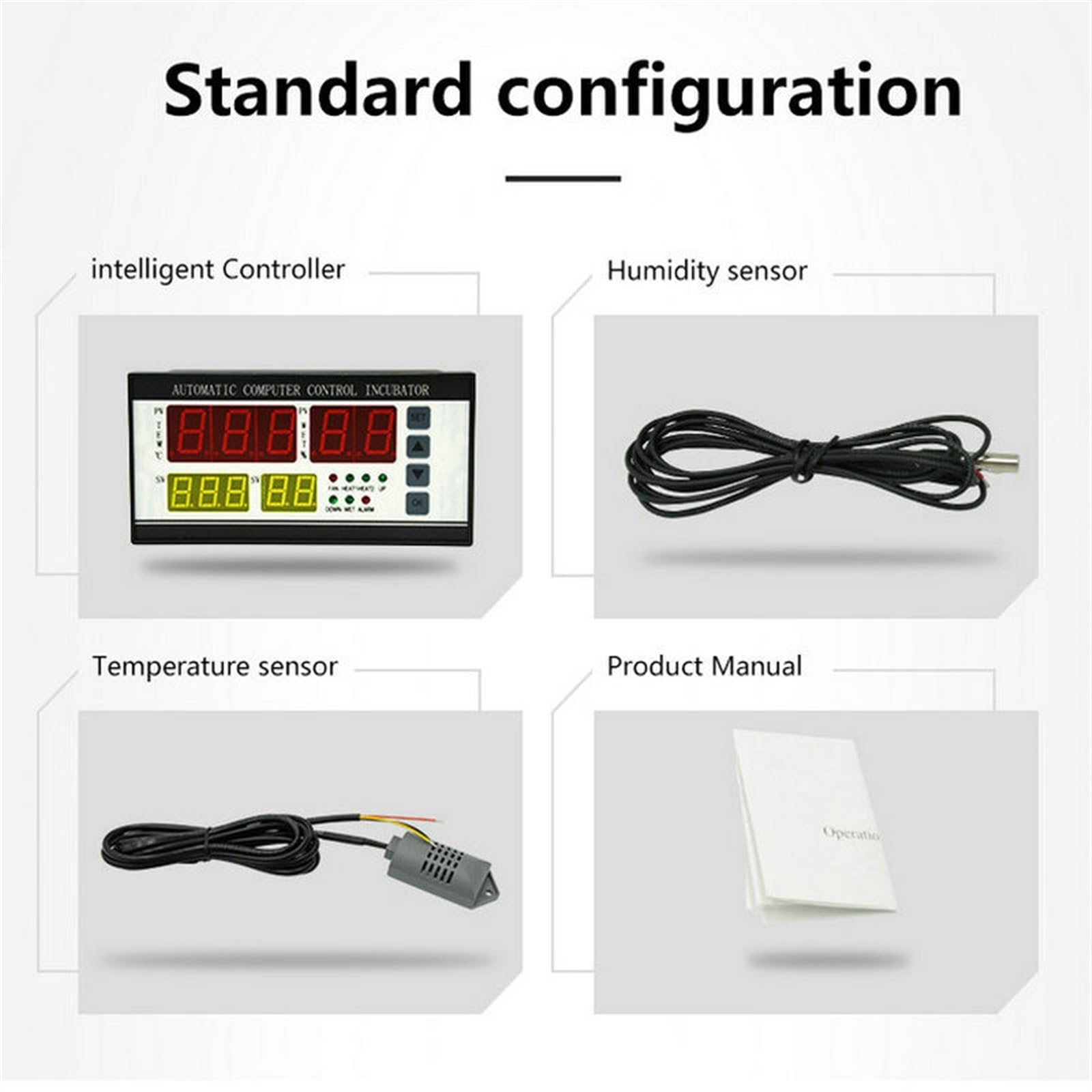 Controlador Digital for incubadora de Huevos XM-18 con termostato Multifuncional, higrostato y sonda con Sensor de Temperatura y Humedad.