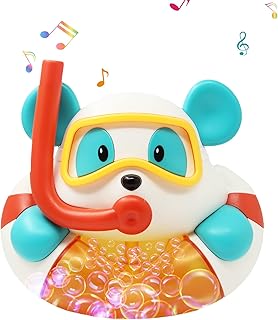 Bubble Toy Bath Toy Set, Automatic Bath Bubble Maker, Kids Bath Bubble Machine, Baby Bath Bubble Toys Set, Automatic Bubble Maker Bath, Bear Bath Toys with Music For Toddlers, Baby Fun Bath Toys