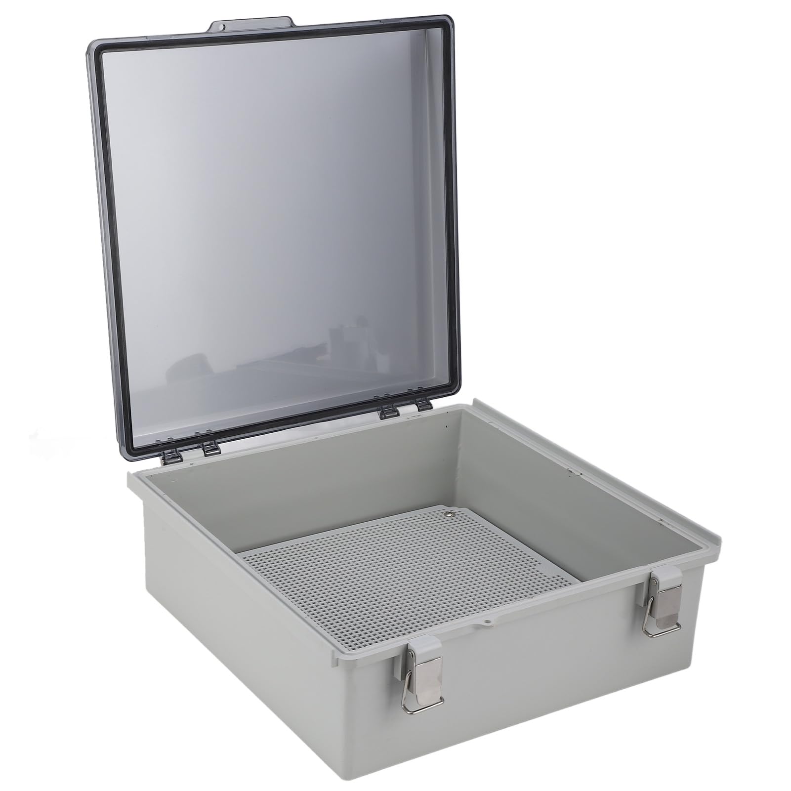 Boîte de Jonction étanche IP67 avec Couvercle Transparent et | Boîtier électrique ABS, 13x13x5,1 Pouces, Boîtier à Charnière pour Utilisation en Extérieur, Compatible Ferme et Jardin